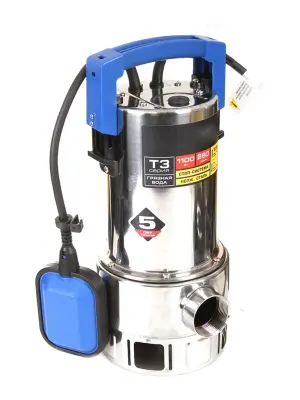 Насос погружной дренажный для грязной воды НПГ-Т3-1100-С Профессионал ЗУБР 1100 Вт, 280 л/мин