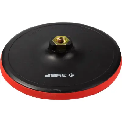 Тарелка опорная ЗУБР Ø 180мм М14 на липучке мягкая для УШМ 35782-180