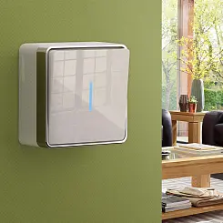 Выключатель одноклавишный с подсветкой Gallant слоновая кость WERKEL WL15-01-04