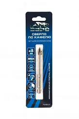 Сверло по керамической плитке 8 мм, крестовая пластинка, шестигр. хвостовик Барс 72807