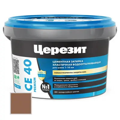 Затирка цементная Ceresit CE40 №47 сиена 2кг 1956552