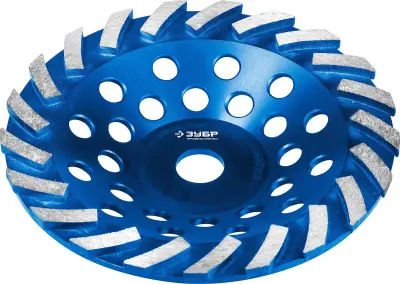 Чашка ЗУБР ТУРБО алмазная сегментная, высота 22,2мм, 180мм