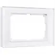 Рамка для двойной розетки Werkel белый,стекло  WL01-Frame-01-DBL