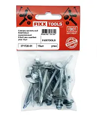 Саморез кровельный FIXXTOOLS оцинкованный 5.5х41мм с шайбой упак 15шт