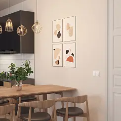 Выключатель одноклавишный с подсветкой hammer белый WERKEL W1210101