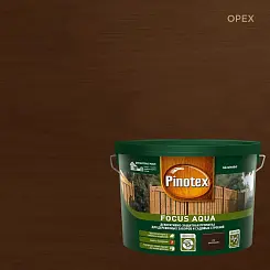 Пропитка декоративная для защиты древесины Pinotex Focus Aqua орех 0,75 л.