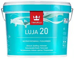 Краска для стен и потолков TIKKURILA LUJA 20 база A 9л полуматовая 80460010160