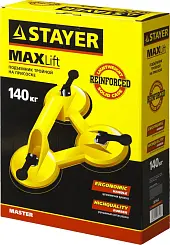 Стеклодомкрат STAYER "MASTER" MAXLift, пластмассовый, тройной, 140 кг