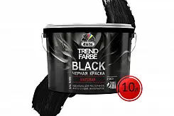 Краска Dufa Trend Farbe Black для стен и потолков, водно-дисперсионная, матовая черная 10л