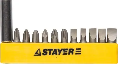 Набор бит с адаптером STAYER 12шт 2609-H12_z01