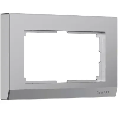 Рамка для двойной розетки Werkel серебряный  WL04-Frame-01-DBL