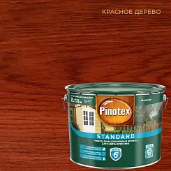 Пропитка декоративная для защиты древесины Pinotex Standard красное дерево 0,9 л.