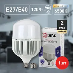 Лампа светодиодная ЭРА STD LED POWER T160-120W-6500-E27/E40 Е27 / Е40 120 Вт колокол холодный дневно