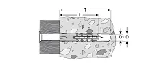 Дюбель распорный полипропиленовый, 6 x 30 мм, 1000 шт, ЗУБР