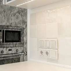 Выключатель одноклавишный проходной перламутровый рифленый WERKEL WL13-SW-1G-2W