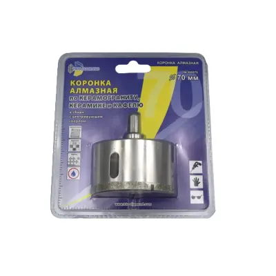 Коронка алмазная Trio-Diamond по керамике и стеклу 70мм 400070