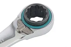 Набор ключей накидных с трещоткой, 8 - 19 мм, 2 шт., многоразмерные, реверсивные, CrV// Gross