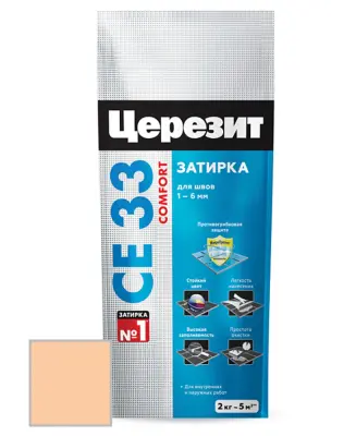 Затирка цементная Ceresit CE33 № 28 персик 2кг 2092319