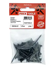 Саморез по дереву FIXXTOOLS 3,5х32мм черный упак 47шт