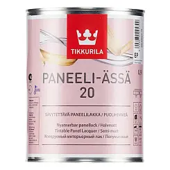 Лак для внутренних работ TIKKURILA PANEELI ASSA - 20 0,9л полуматовый 84664040110