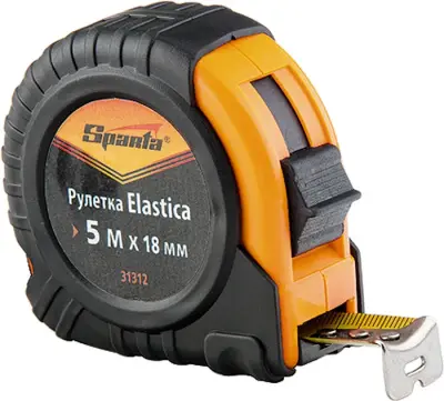Рулетка SPARTA Elastica 5м х 18мм обрезиненный корпус 31312