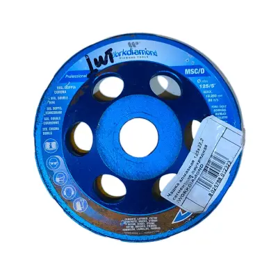 Чашка алмазная 125х22,2 сегментная двухрядная /WORKDIAMOND