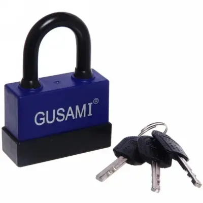 Замок GUSAMI прорезиненный навесной 65мм