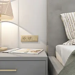 Рамка на 3 поста Aluminium шампань WERKEL W0031711