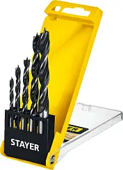 Набор спиральных сверл по дереву STAYER "M-type" 5 шт. 4-5-6-8-10мм