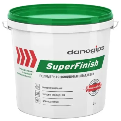 Шпатлевка полимерная Danogips SuperFinish(Даногипс СуперФиниш) финишная готовая 5кг
