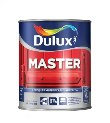 Краска универсальная алкидная Dulux Master М30 полуматовая база BC 0,9 л.