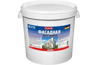 Краска фасадная PUFAS Decoself Основа A морозостойкая, белая 40кг
