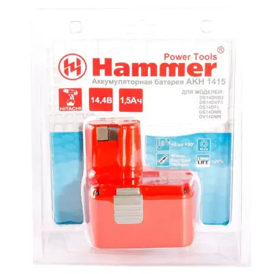 Аккумулятор HAMMER Ni-Cd 14,4 В 1,5 А*ч AKH1415
