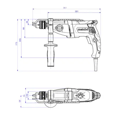 Дрель METABO 780Вт ударная кейс SBE 780-2-1