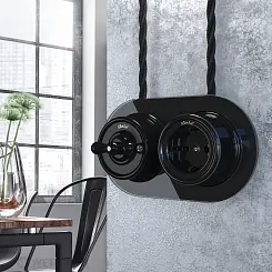 Рамка на 2 поста Черный WERKEL WL21-frame-02