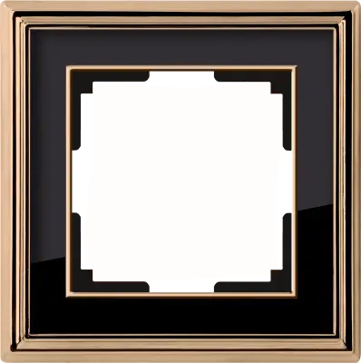 Рамка на 1 пост Werkel золото/черный  WL17-Frame-01