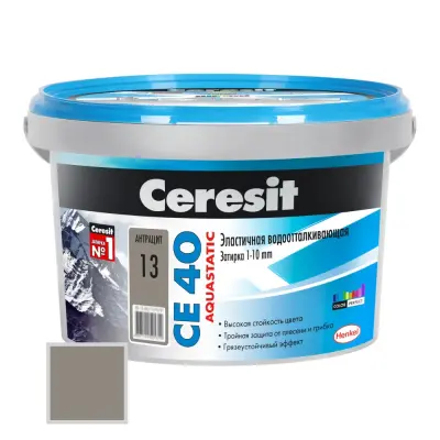 Затирка цементная Ceresit CE40 №13 антрацит 2кг 1046815