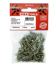 Саморез универсальный FIXXTOOLS 3.0х25мм с покрытием желтый цинк упак 130шт