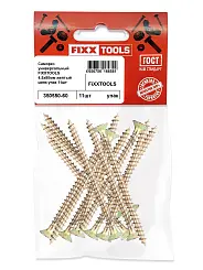 Саморез универсальный FIXXTOOLS 4.5х80мм с покрытием желтый цинк упак 11шт