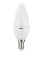 Лампа Gauss LED Свеча E14 6.5W 550lm 4100К 1/10/50