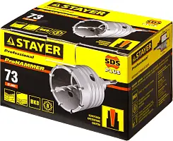 Коронка по бетону ProHAMMER с державкой SDS-Plus, d= 73 мм, STAYER