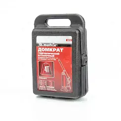 Домкрат гидравлический Matrix бутылочный 4 т h подъема 194–372 мм, в пласт. кейсе 50754