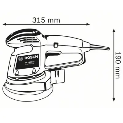 Эксцентриковая шлифмашина BOSCH 340Bт D150мм GEX 150 AC 0601372768