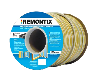 Лента уплотнительная REMONTIX E150 самоклеящийся белая