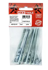 Болт FIXXTOOLS М6х90мм гайка, шайба усиленнная, гроверная (DIN933, 934, 127, 9021) упак 6шт