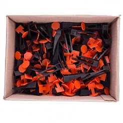 Система выравнивания плитки Сибртех СВП - комплект: зажим + клин 250/250 шт 88075