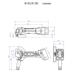 Аккумуляторная угловая шлифмашина METABO 150мм W 18 LTX 150 Quick 1