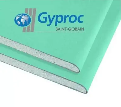 Гипсокартон Gyproc Аква Лайт ГКЛВ 2500х1200х9.5мм влагостойкий (палет 66шт)