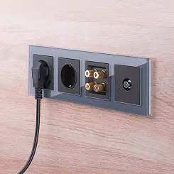 Рамка на 4 поста Werkel серый,стекло  WL01-Frame-04