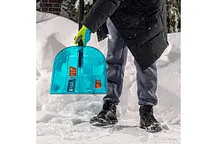 Лопата для уборки снега PALISAD поликарбонат, 340x385x1340 мм, алюминиевый черенок, luxe 61691